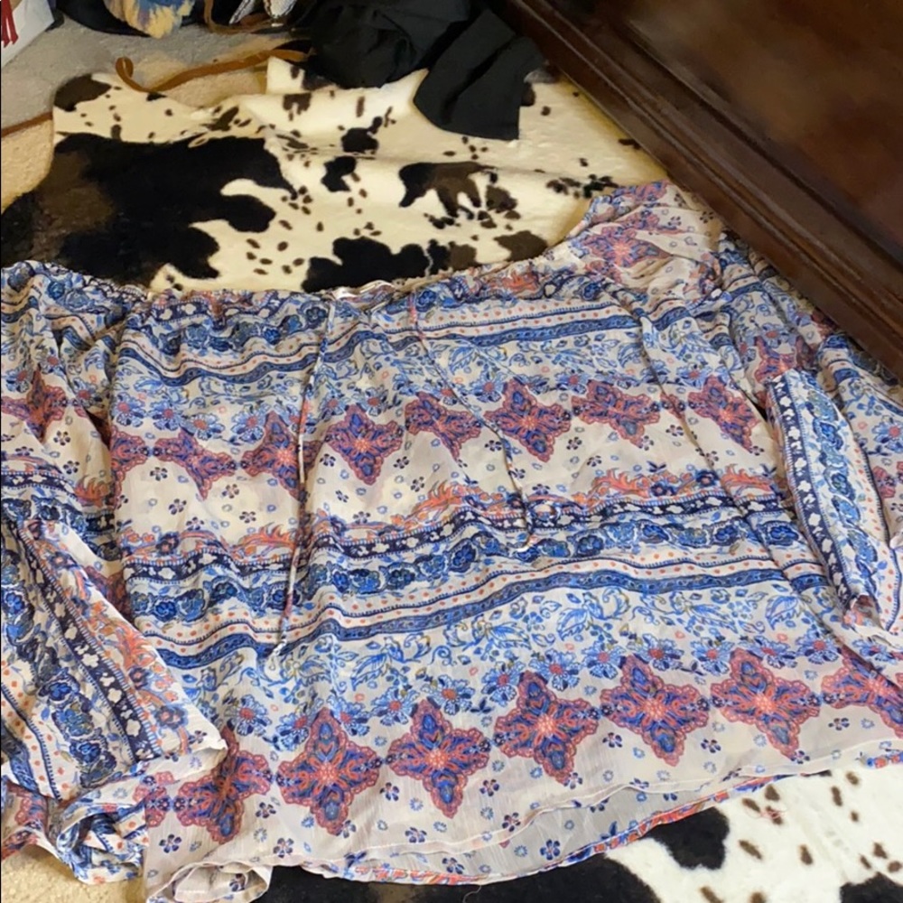 Flowy bell sleeve top